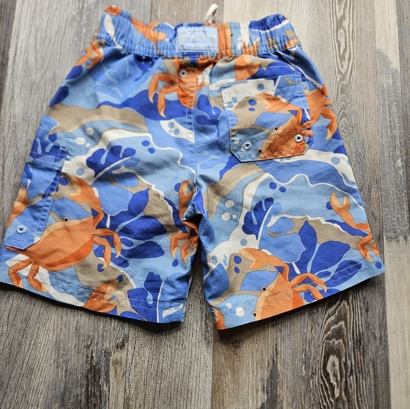 Janie And Jack Boy's 2T Swim Trunks Mesh Lined Crab Prints - Picture 5 of 6